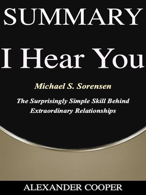 cover image of Summary of I Hear You